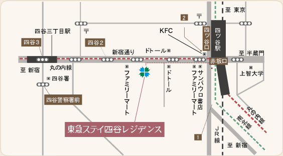 東急ステイ四谷レジデンス地図
